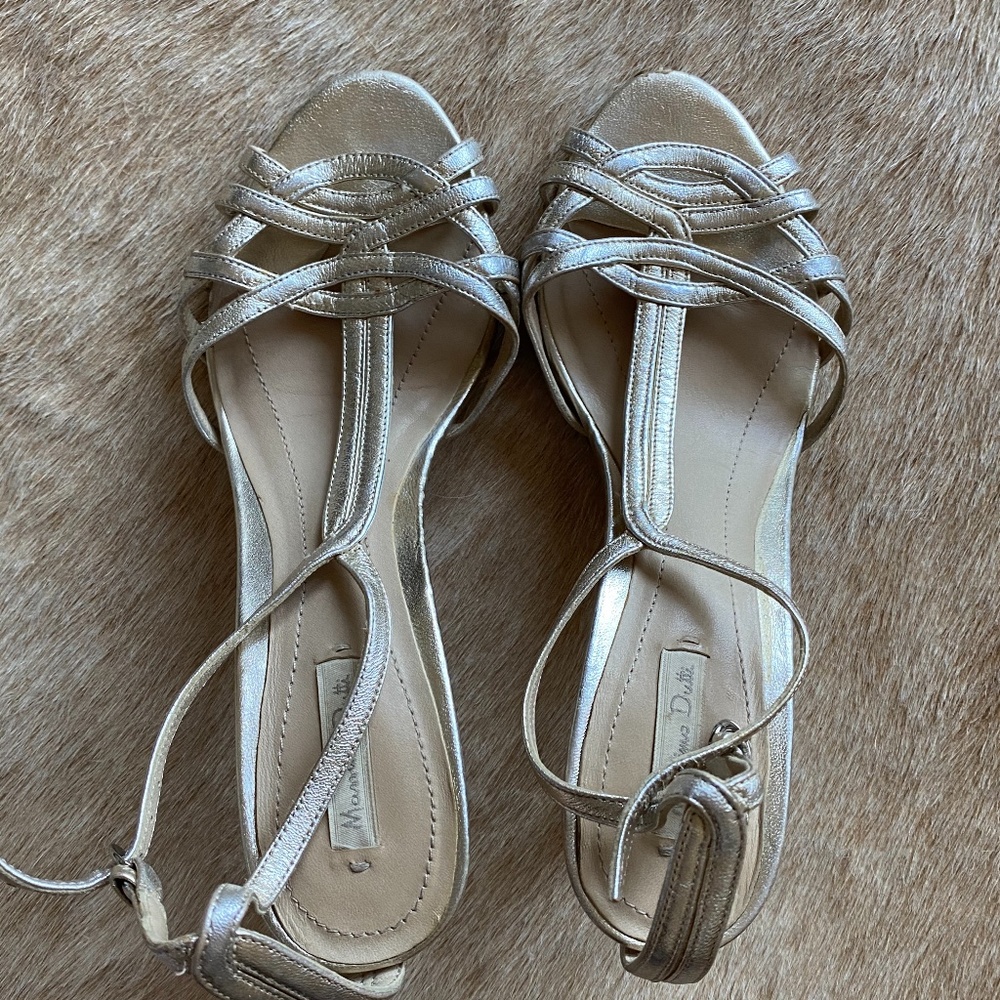Massimo Dutti Gold heels